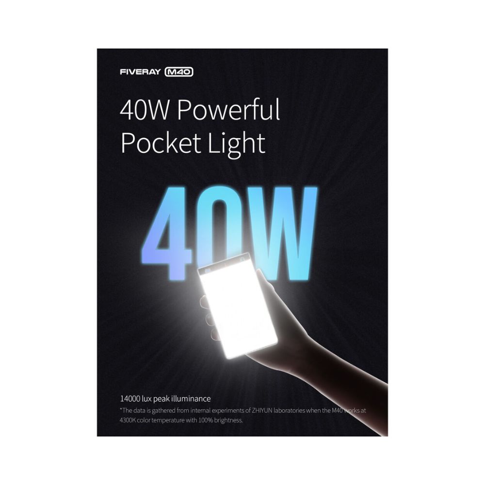 Zhiyun FIVERAY M40 Powerful 40W Pocket LED Light